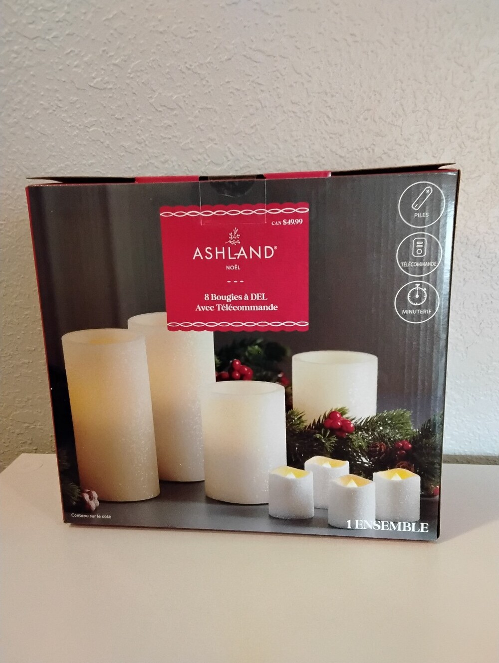 Ashland Cream 8 LED Pillar and Votive Candle Set
